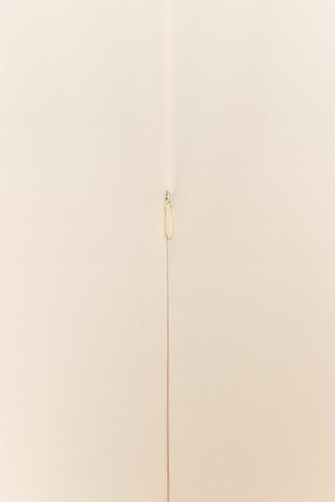 ROBE MI-LONGUE AVEC CEINTURE - Écru de Zara - Image 8