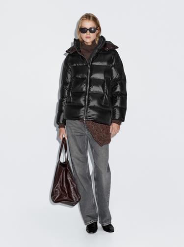 Zara Water-repellent puffer jacket - Black - Image 0