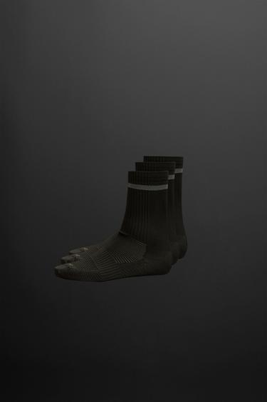RUNNING SOCKS 2-PACK - Dark brown by Zara