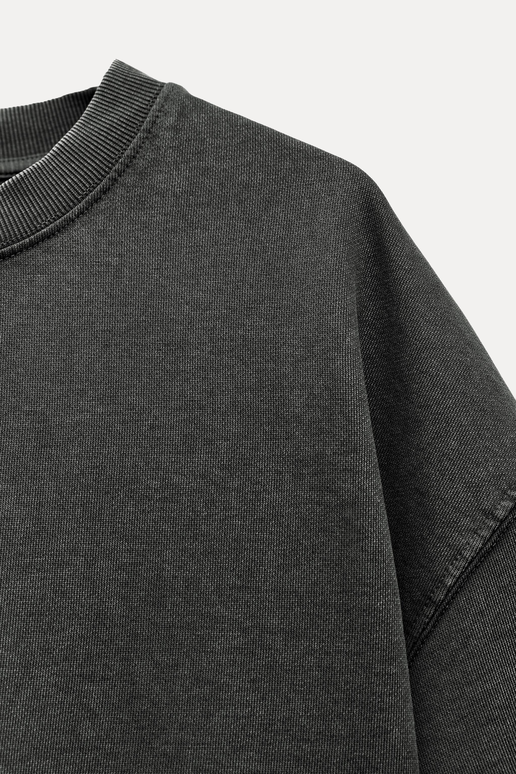 Zara ribbed sweatshirt new arrivals