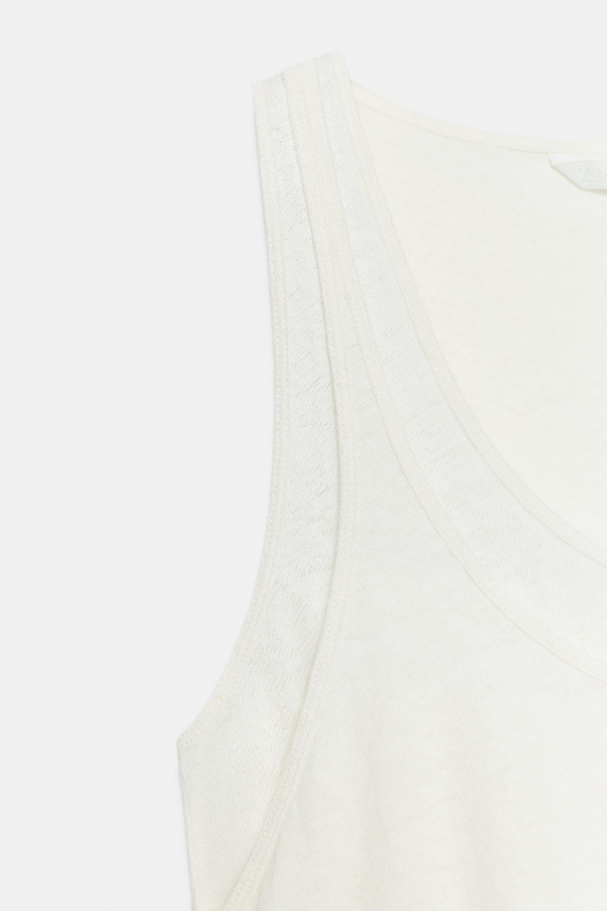 COTTON AND LINEN BLEND TOP
