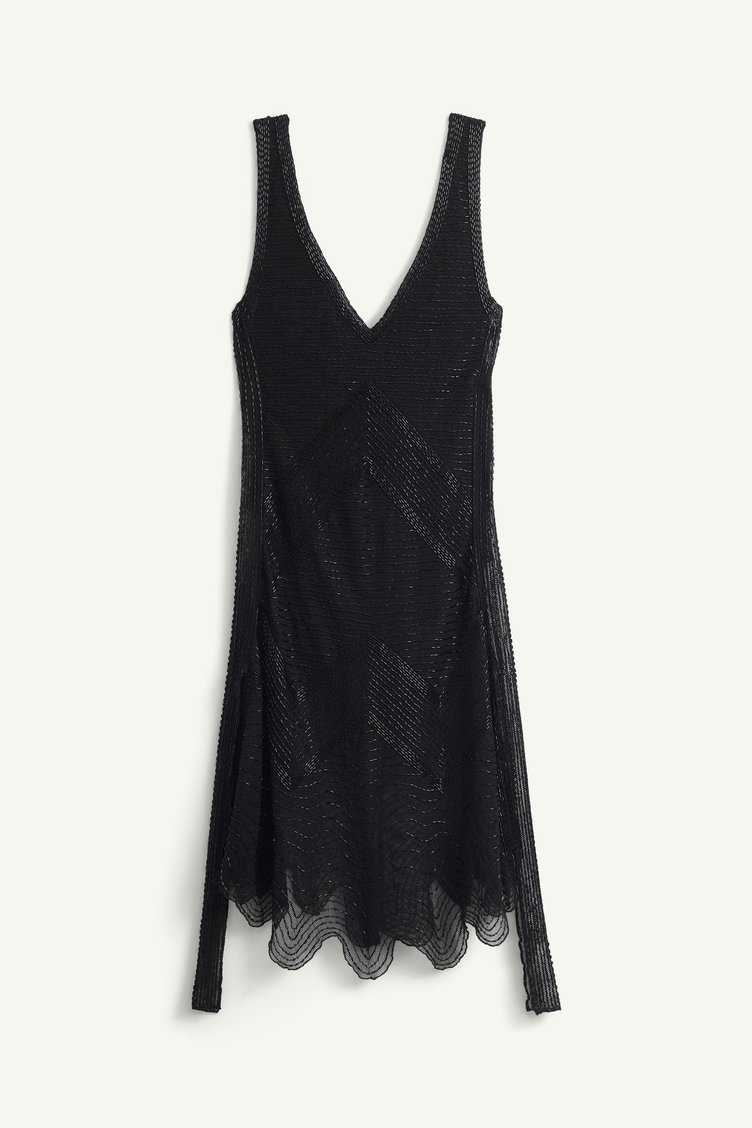 zara ケイトモス メタリックヤーン ワンピース L