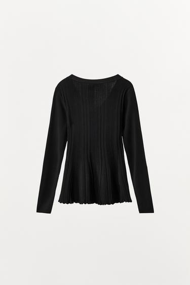 CHAQUETA PUNTO CON VISCOSA - Negro de Zara