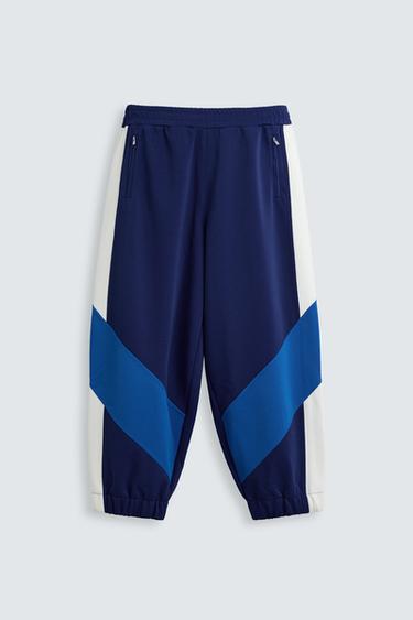 RETRO FOOTBALL TROUSERS - Blue by Zara