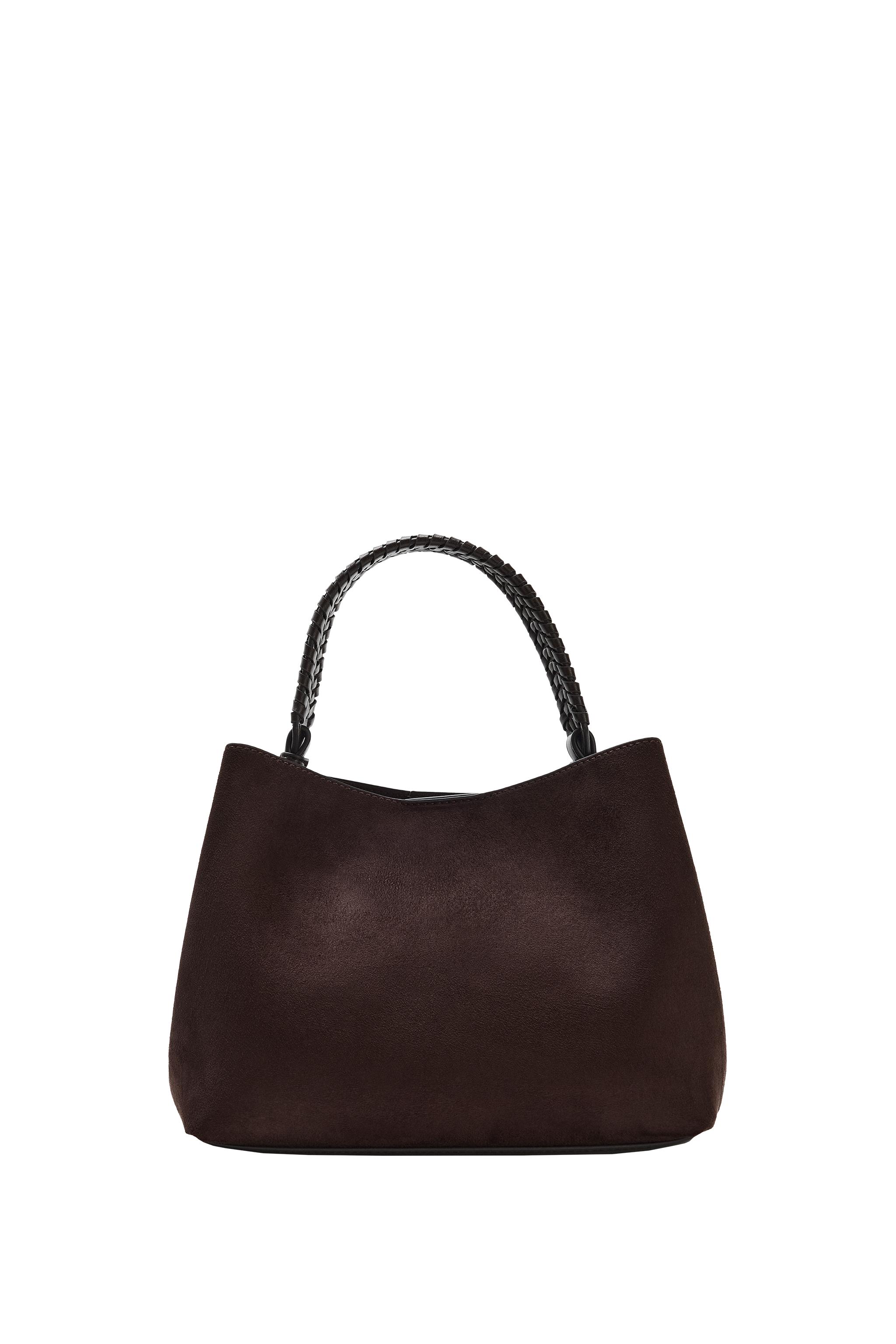 BRAIDED HANDLE CANVAS BAG - Brown | ZARA South Africa