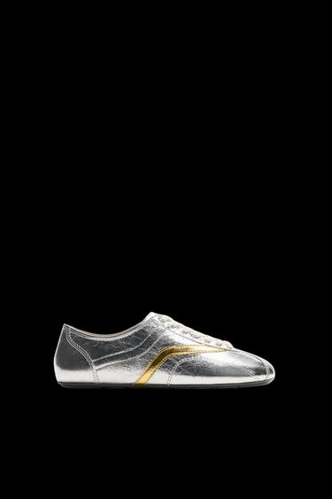 Zara LEATHER TRAINERS HARRY LAMBERT FOR ZARA X DISNEY - Silver