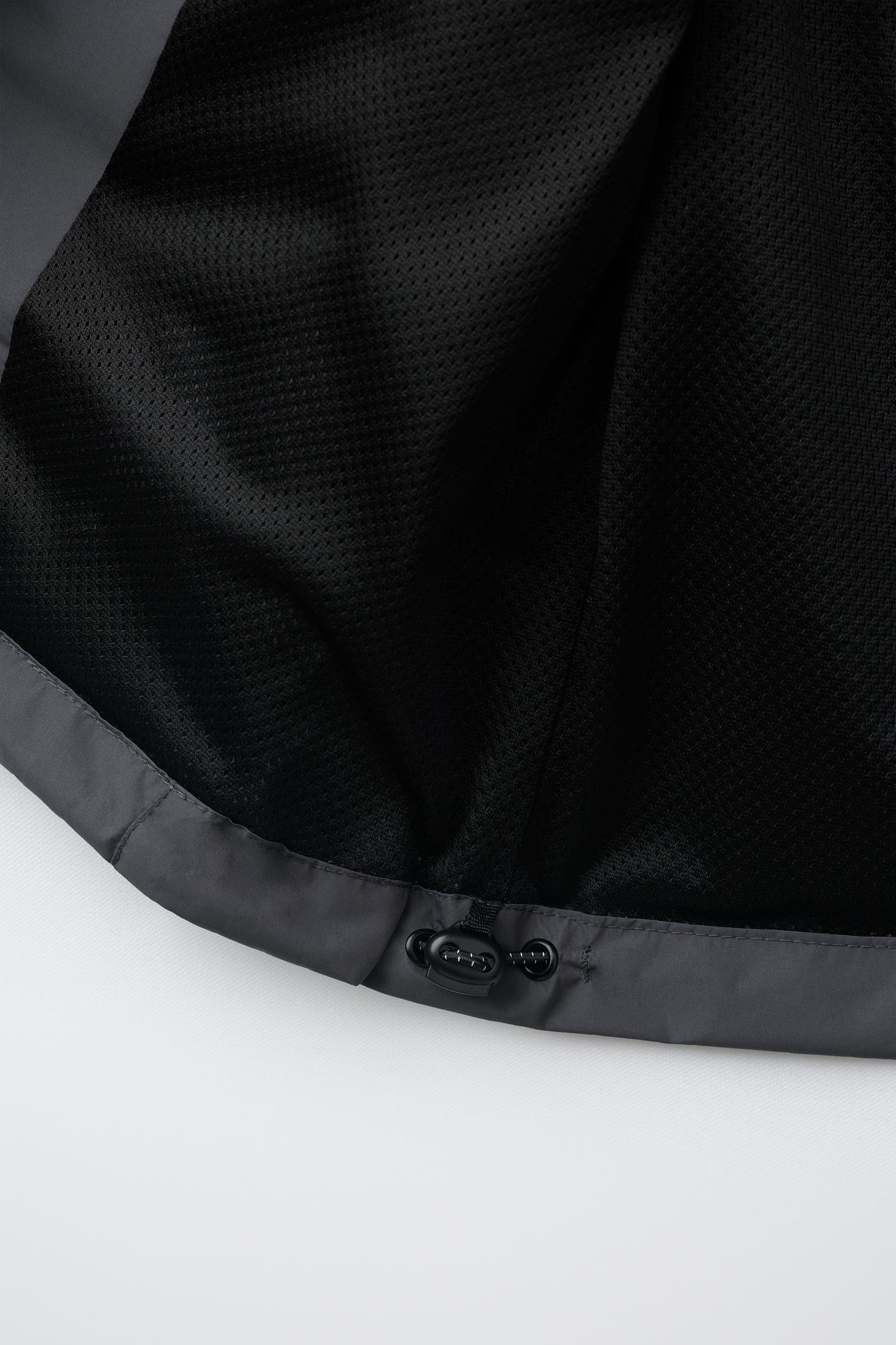 Детская куртка Zara Lightweight Water-Repellent, цвет: Антрацитовый серый — фото 9