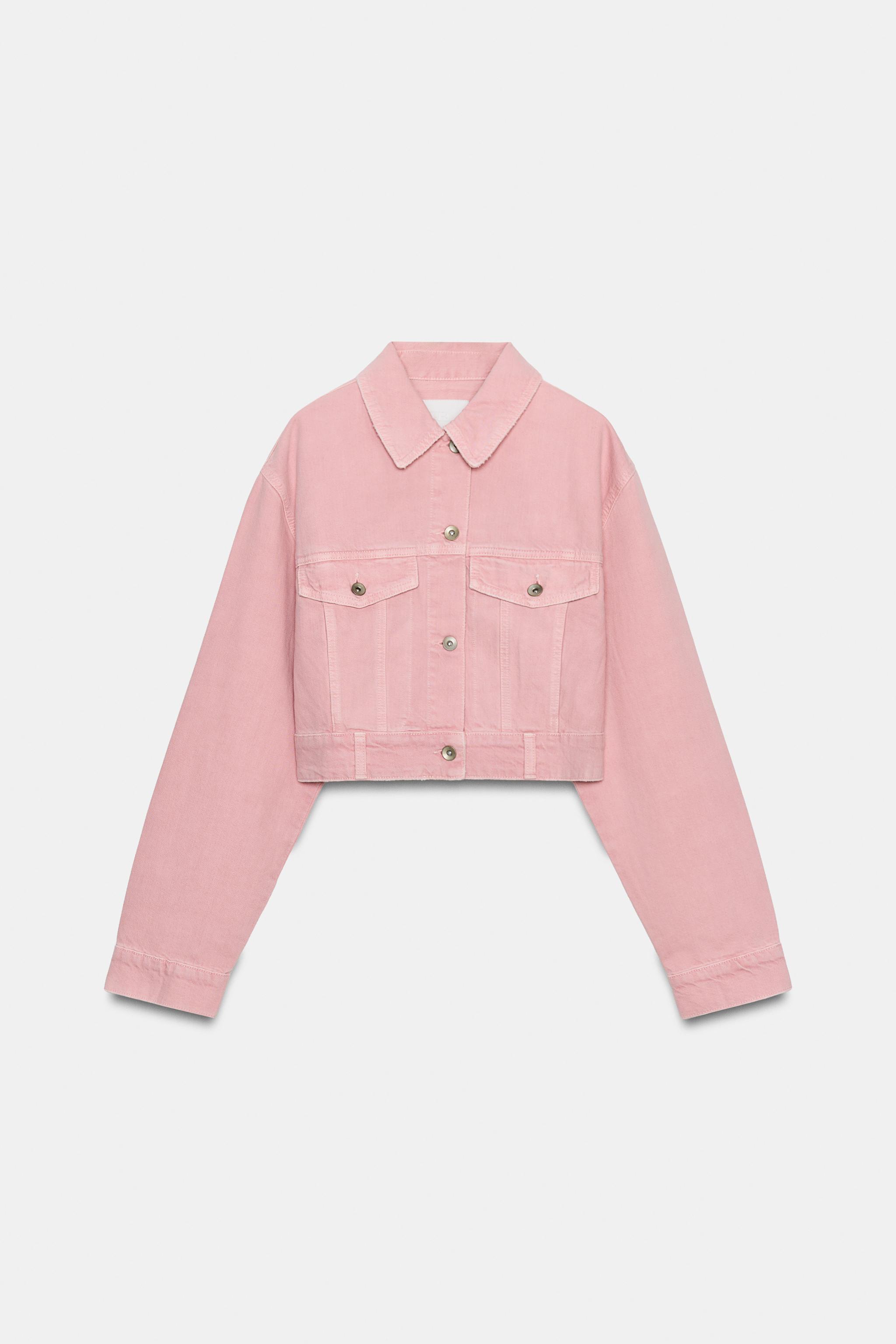 ポケット付きデニムジャケット - ピンク | ZARA Japan / 日本