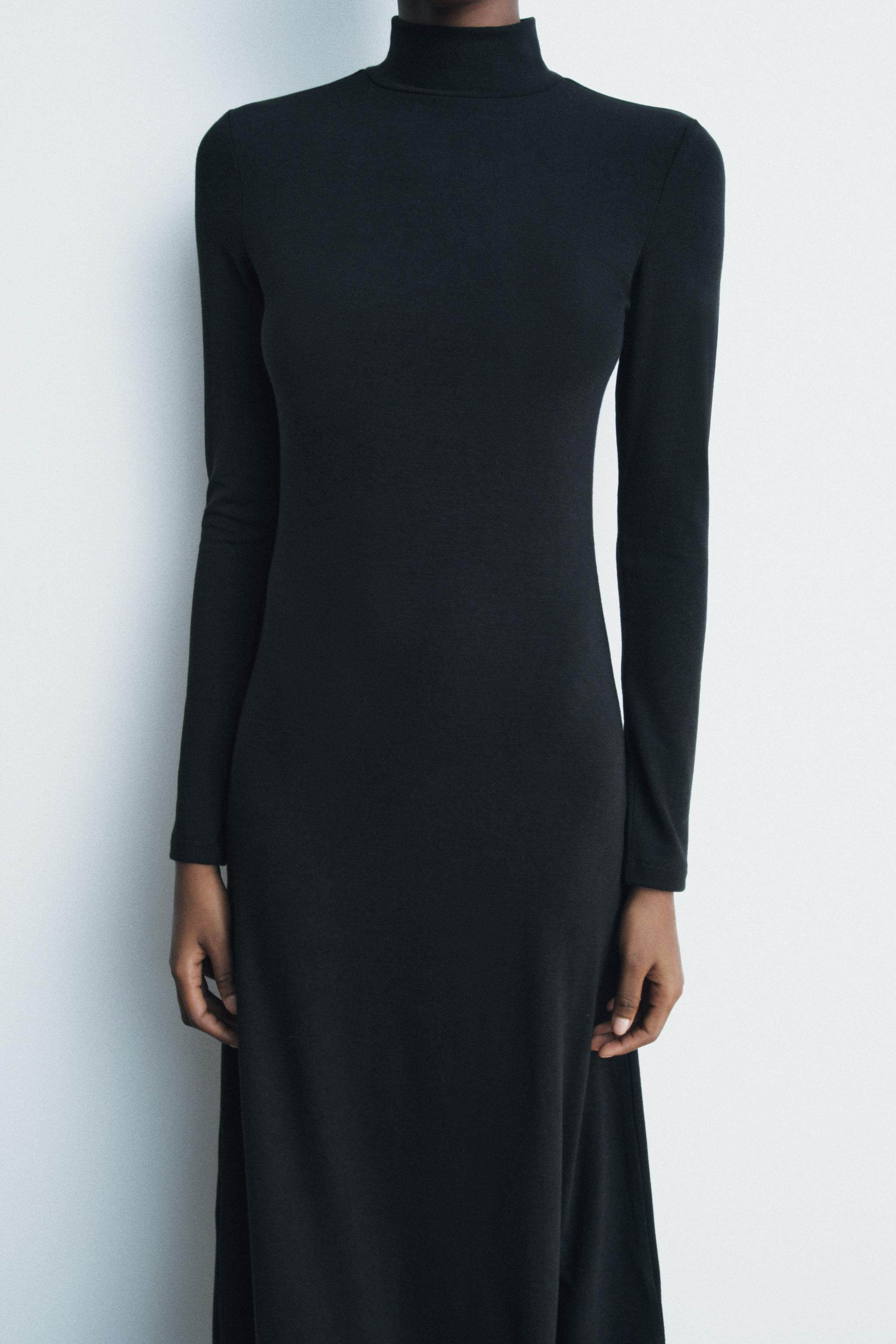 Polo neck dress zara hotsell