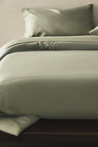 새틴 이불 커버(300수) - Zara 초록