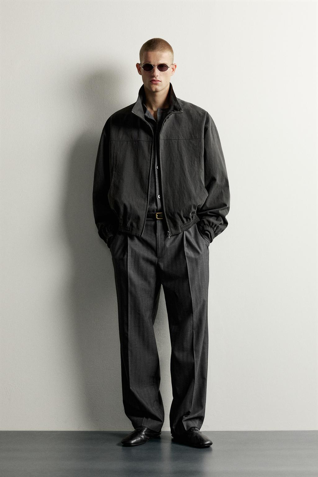 CROPPED FIT ELBOW PATCH JACKET