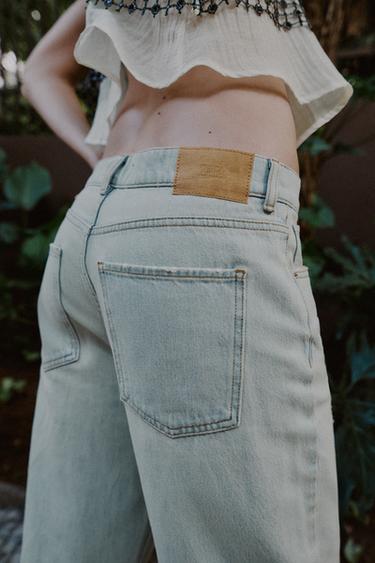 JEAN Z1975 DROIT TAILLE MI-HAUTE DÉCHIRÉ - Bleu clair de Zara - Image 5