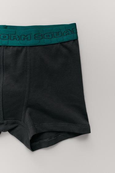 AGES 6-14 / 3-PACK OF EMBOSSED TEXT BOXERS - Multicoloured by Zara