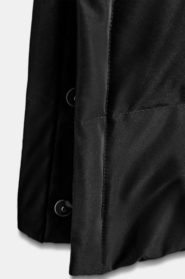 DOUDOUNE LONGUE À CAPUCHE DÉPERLANTE COUPE-VENT - Noir de Zara - Image 12