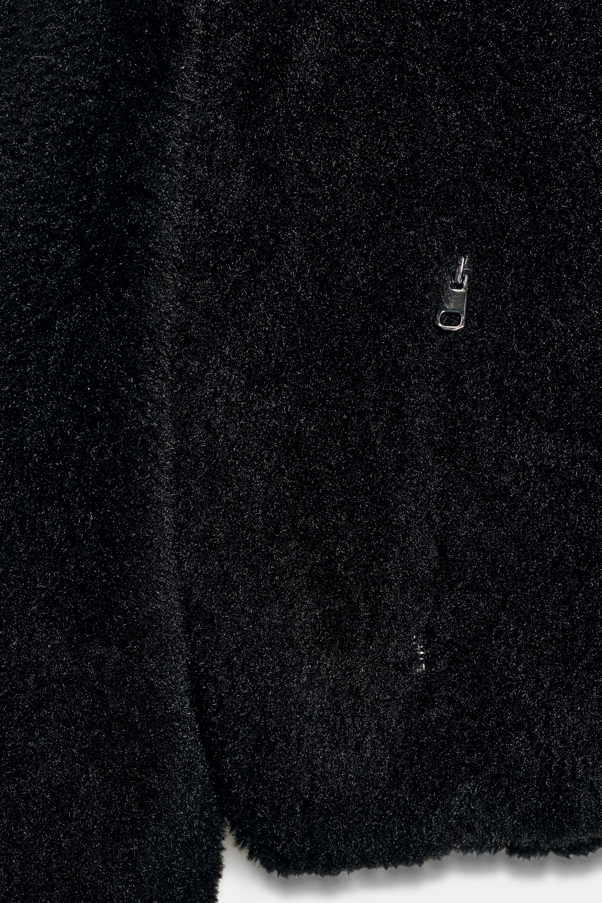 SHEARLING HOODED BOMBER JACKET WITH THERMAL INSULATION