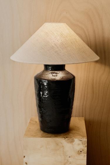 CERAMIC TABLE LAMP - Black by Zara