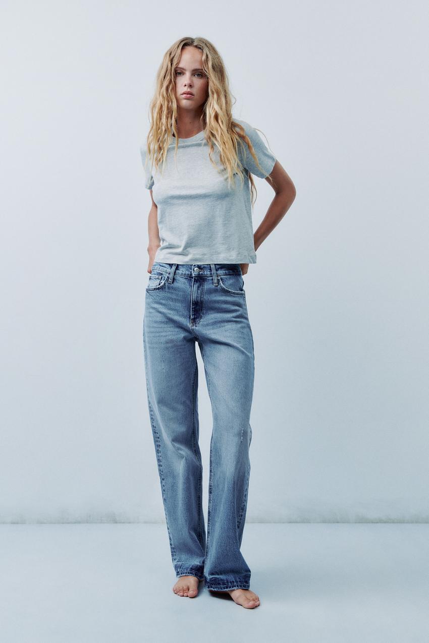HIGH-RISE JEANS - Blue