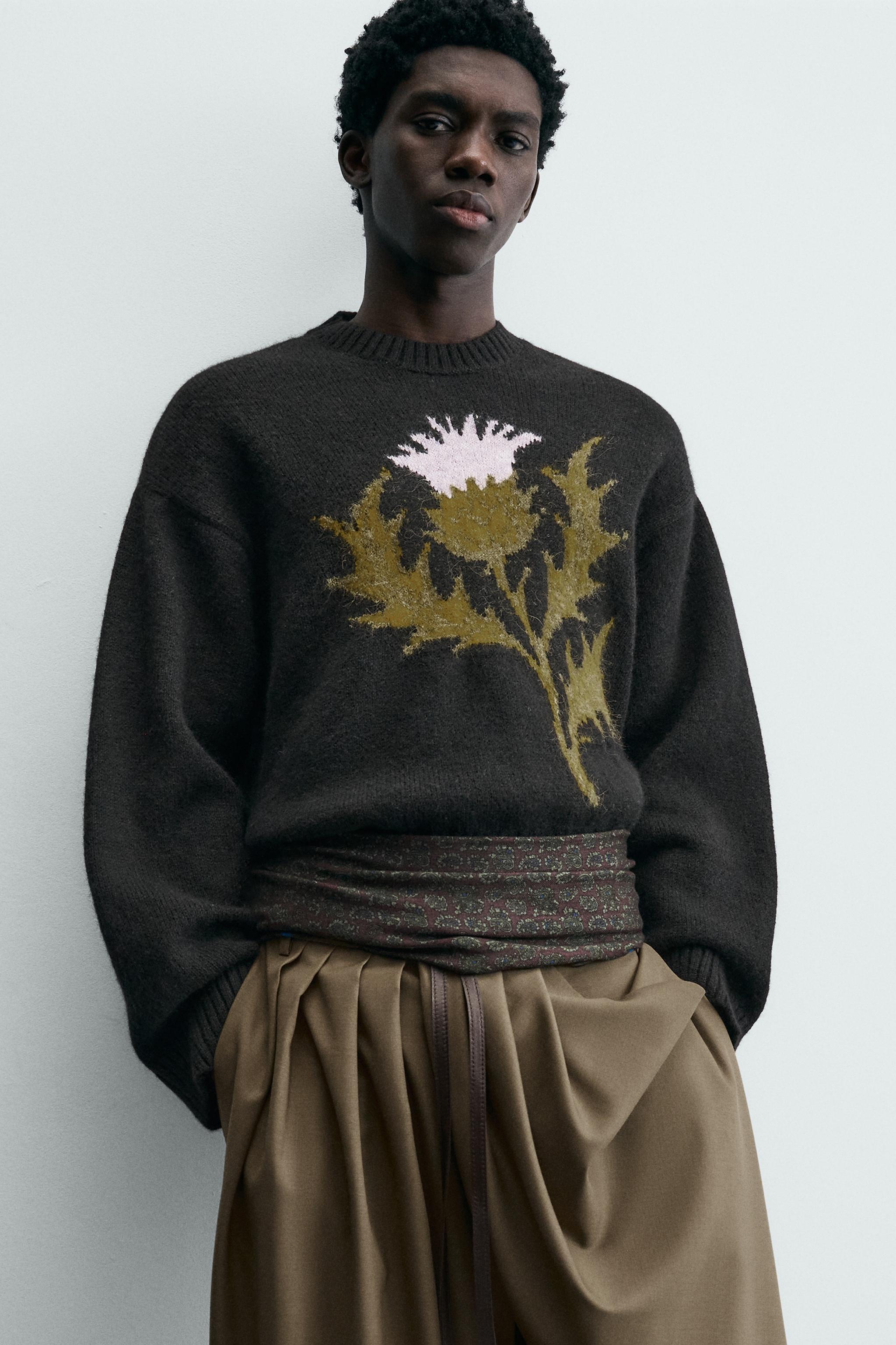 LIMITED EDITION THISTLE JACQUARD JUMPER - Multicolored | ZARA