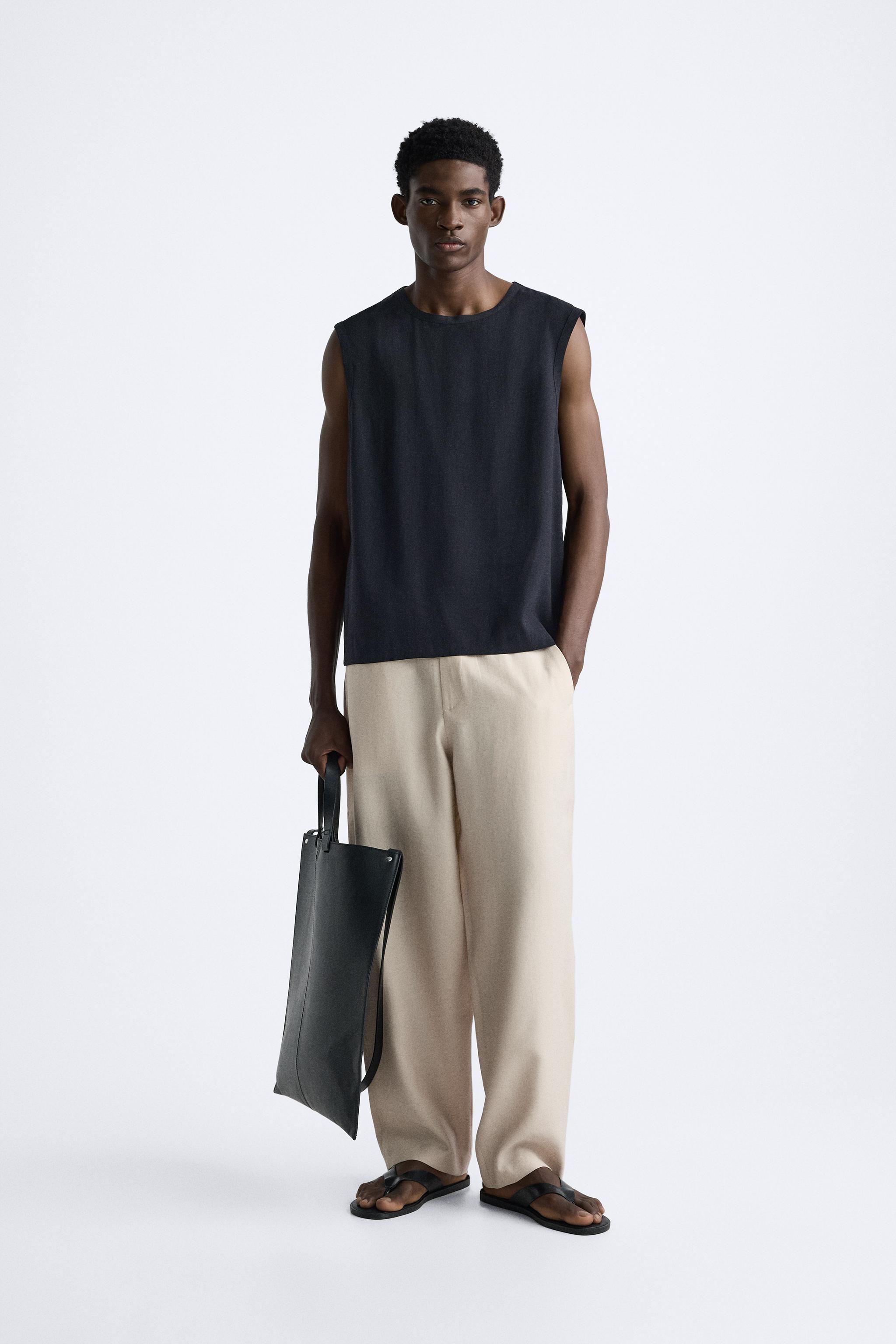 HOSE AUS LYOCELL-MISCHGEWEBE - Beige | ZARA Deutschland / Germany
