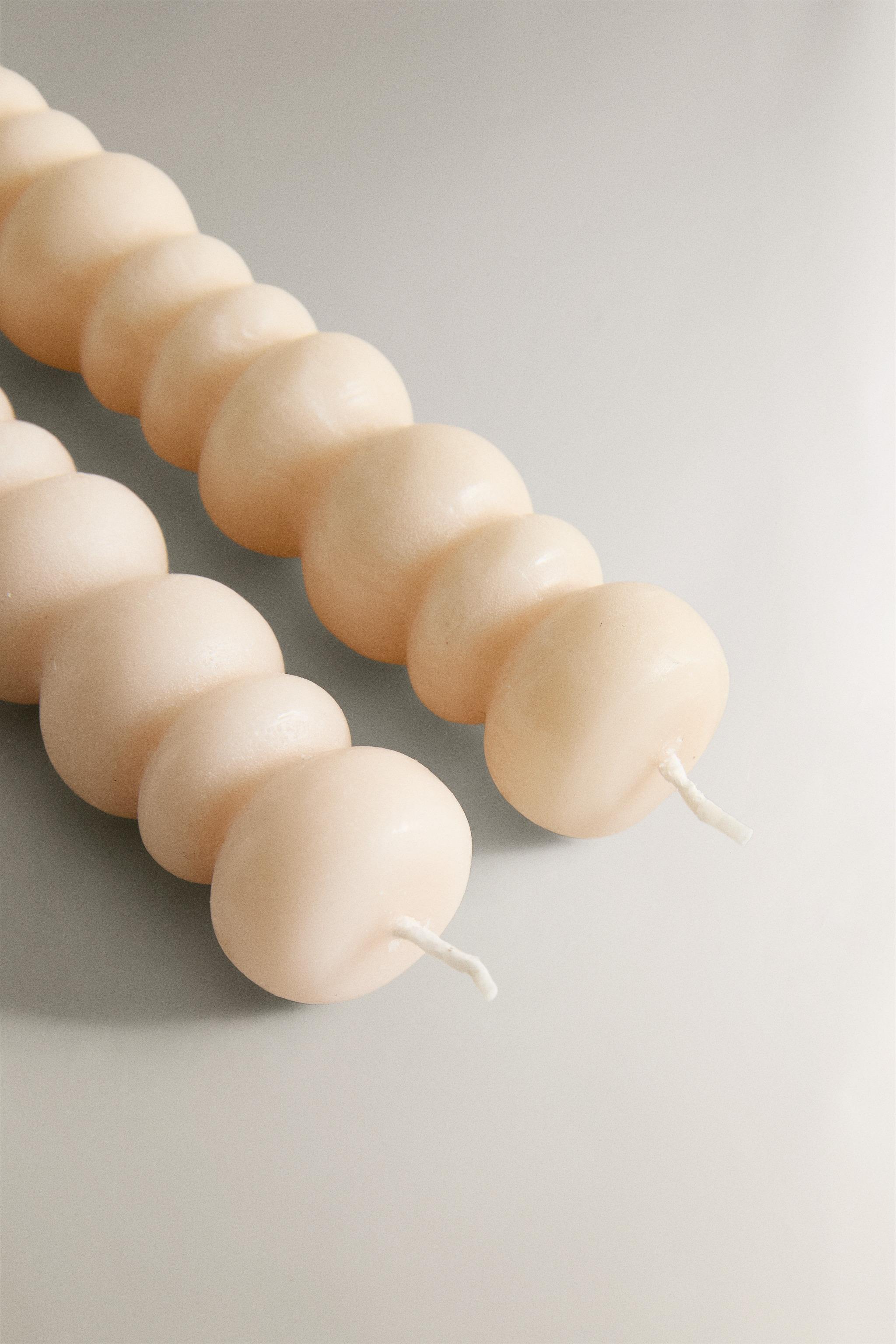 PACK OF WAVY DECORATIVE CANDLES (PACK 2)