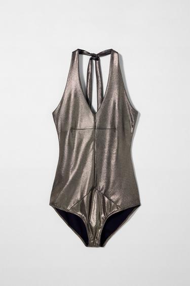 BODY ENCOLURE AMÉRICAINE MÉTALLISÉ KATE MOSS X ZARA - or-mate de Zara - Image 1