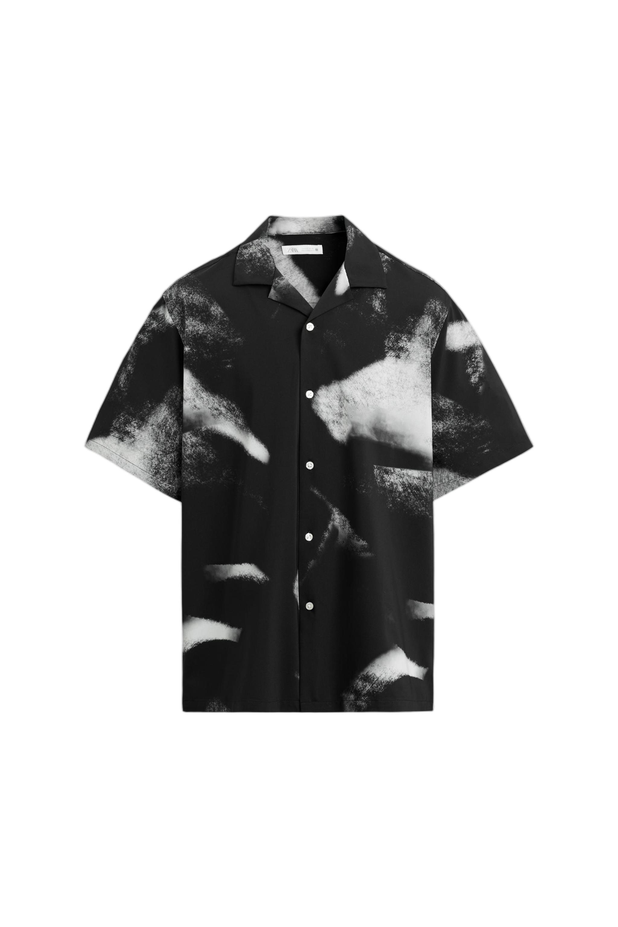 ABSTRACT PRINT STRETCH SHIRT SECOND HAND | Zara Preowned