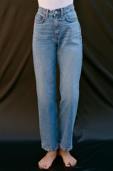 TRF MOM FIT HIGH-WAIST JEANS - Blue by Zara