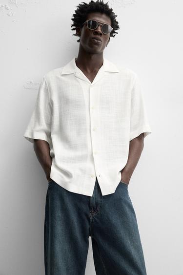 CHEMISE À COUPE DÉCONTRACTÉE - Blanc cassé de Zara - Image 6