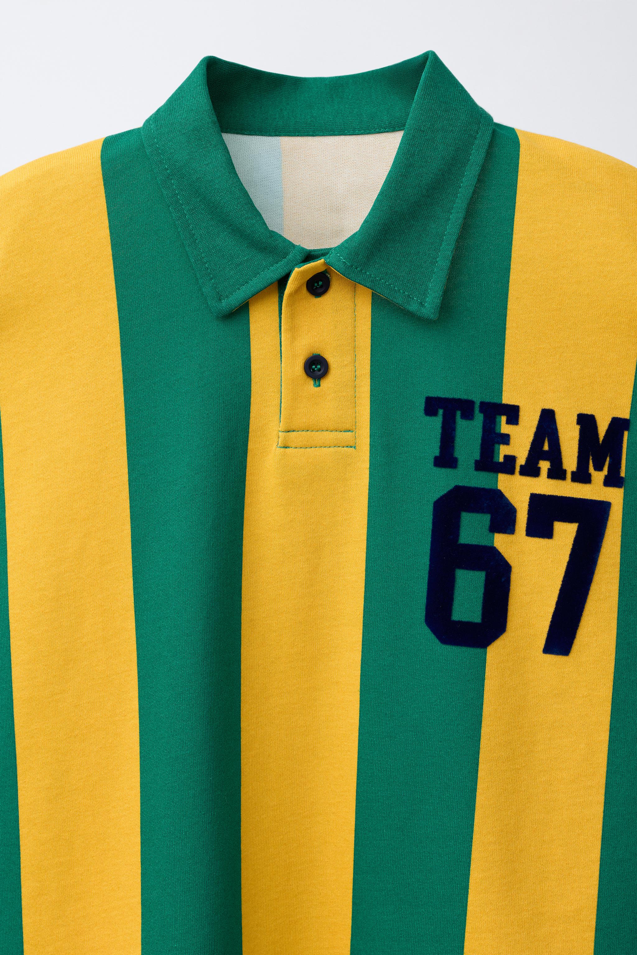 STRIPED TEAM SIX SEVEN POLO SHIRT