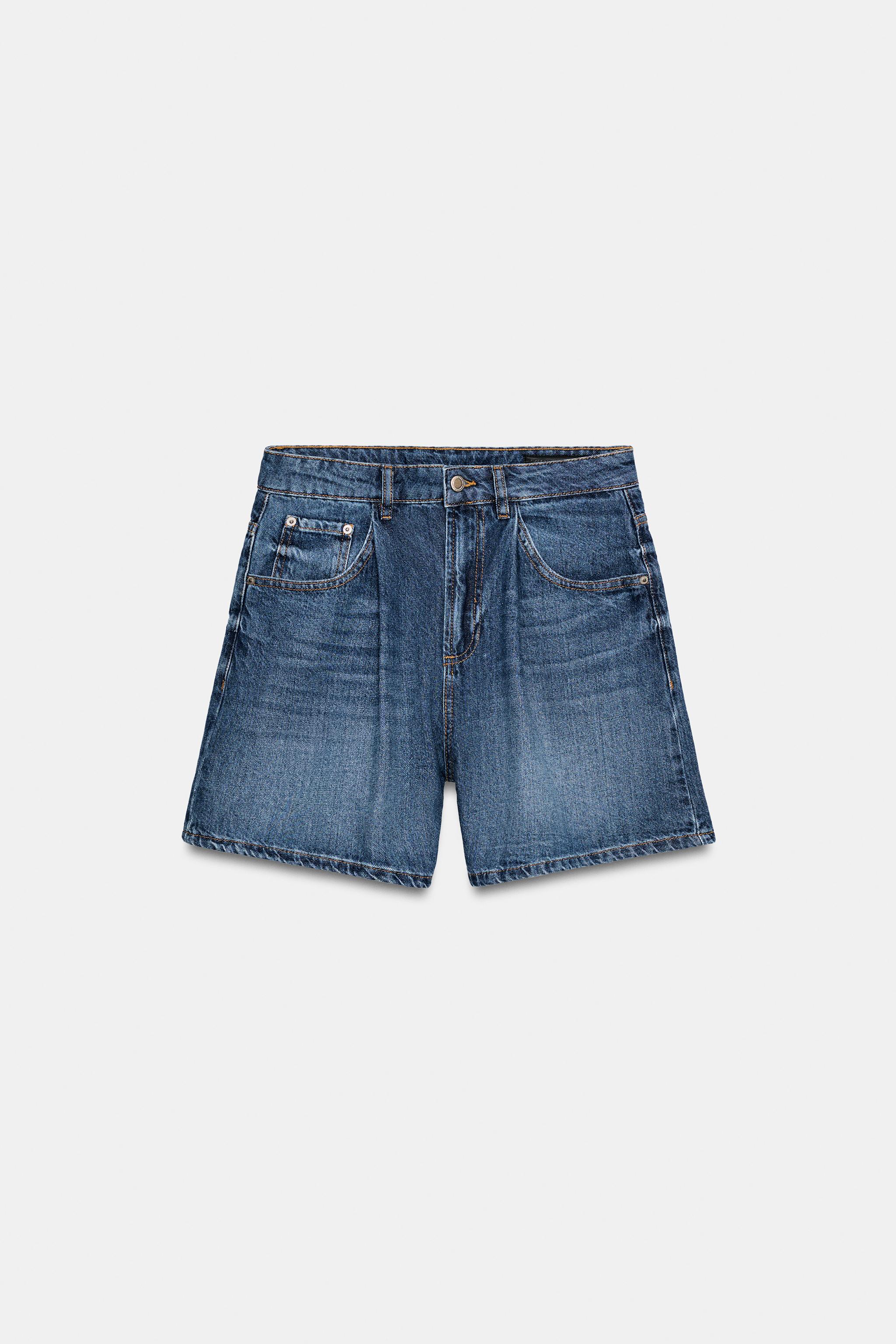 Женские шорты Zara ZW COLLECTION HIGH-WAIST DENIM SHORTS — фото 7