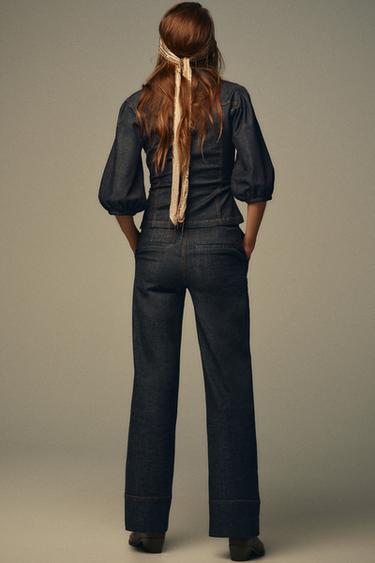 Z1975 BOOTCUT DENIM TROUSERS - Blue de Zara - Image 4