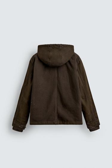 VESTE EFFET DÉLAVÉ VINTAGE - Marron de Zara - Image 7