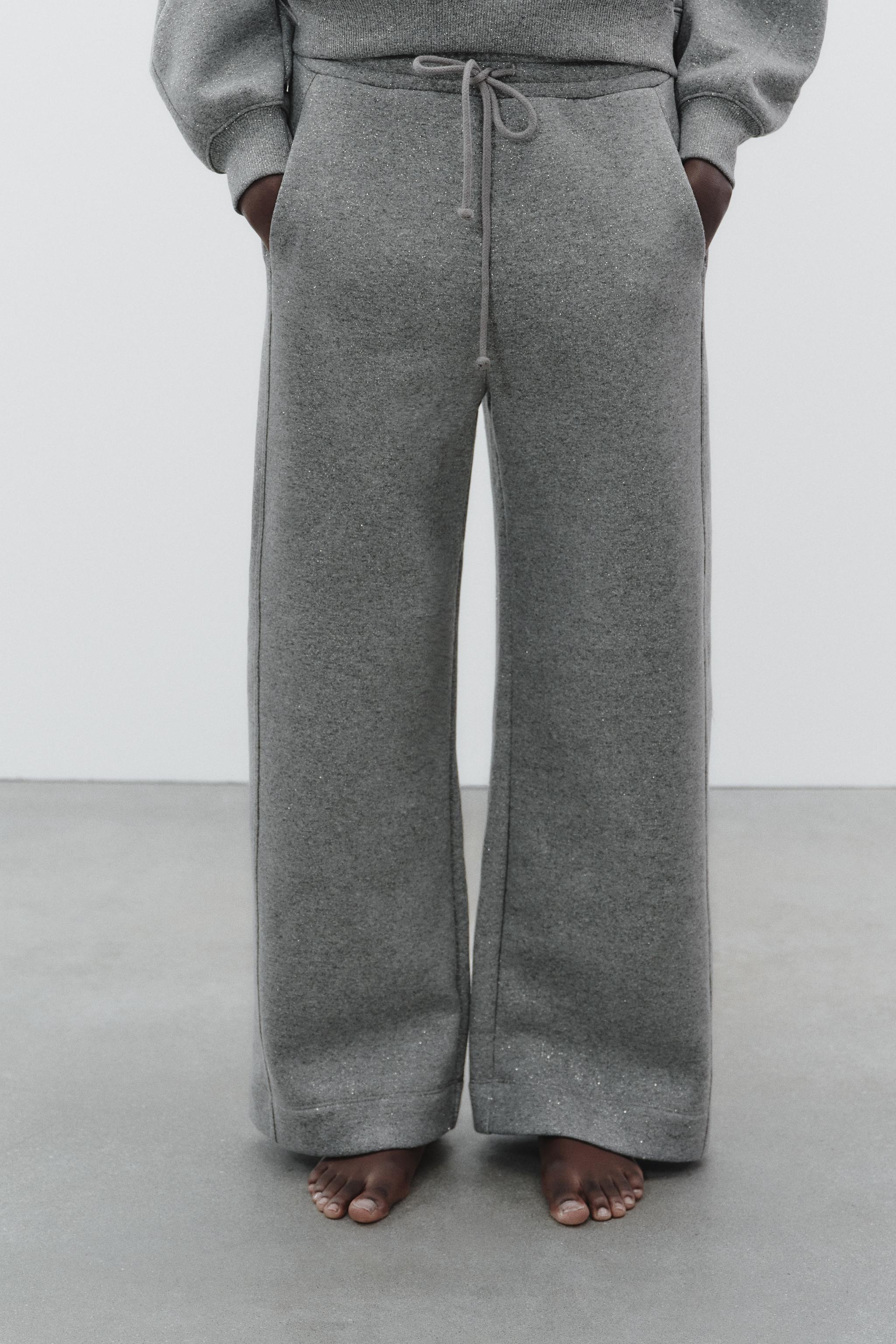 グリッターテキストパンツ - グレー | ZARA Japan / 日本