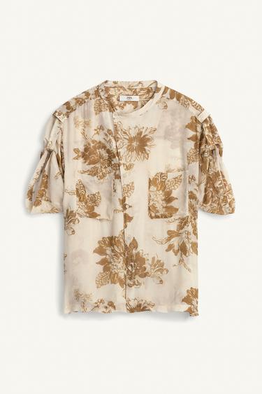 FLUID FLORAL PRINT SHIRT - Printed by Zara
