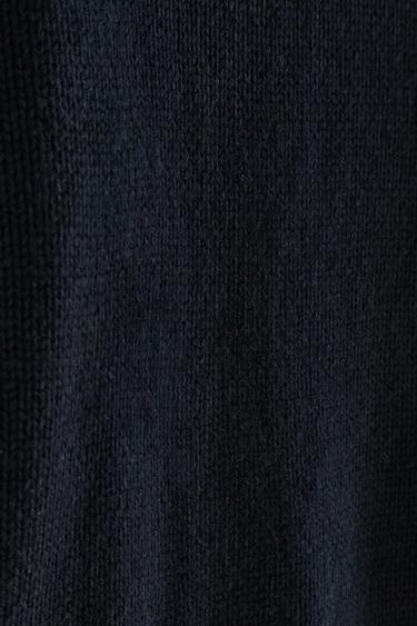 PULL LAINE MÉRINOS - bleu marine de Zara - Image 3