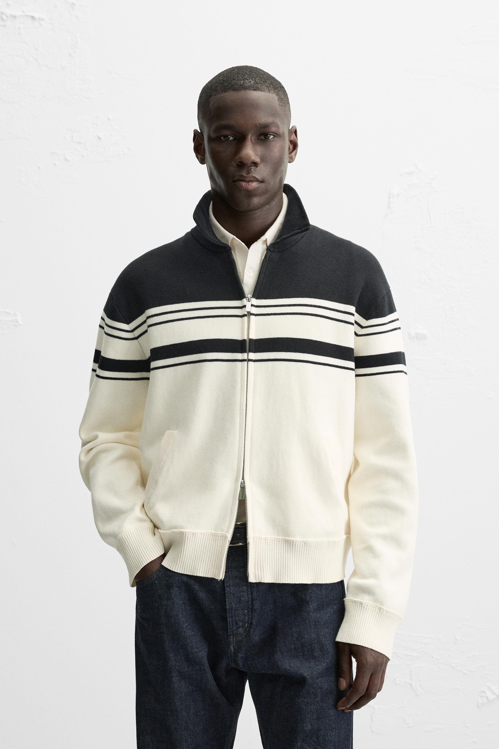 ホットセール - アートトラベルシューズ JACKET KNIT ZIP-UP - Kingdom United ZARA | GREEN トップス