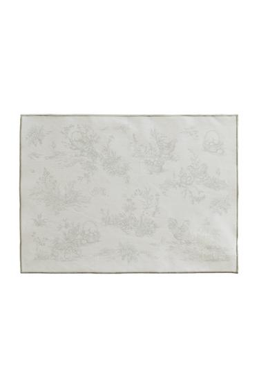 RESIN-COATED TOILE PLACEMAT - Blue by Zara