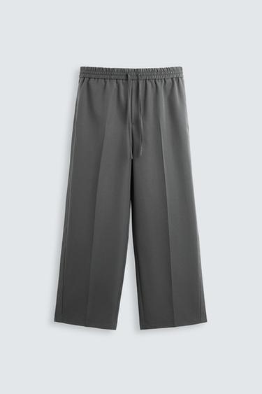 PANTALÓN RELAXED FIT BANDA - Gris de Zara