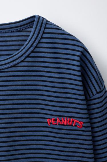 STRIPED EMBROIDERED SNOOPY PEANUTS™ T-SHIRT - blue/black by Zara - Image 2