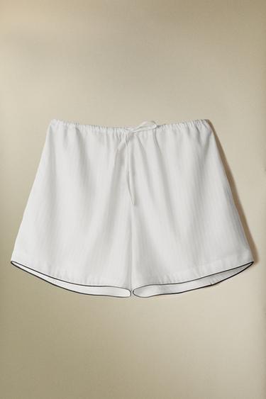STRIPED JACQUARD SHORTS - Oyster-white by Zara - Image 5