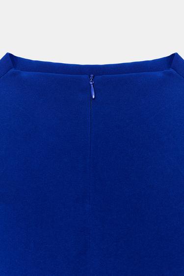 ROBE MIDI BIMATIÈRE - Bleu roi de Zara - Image 7