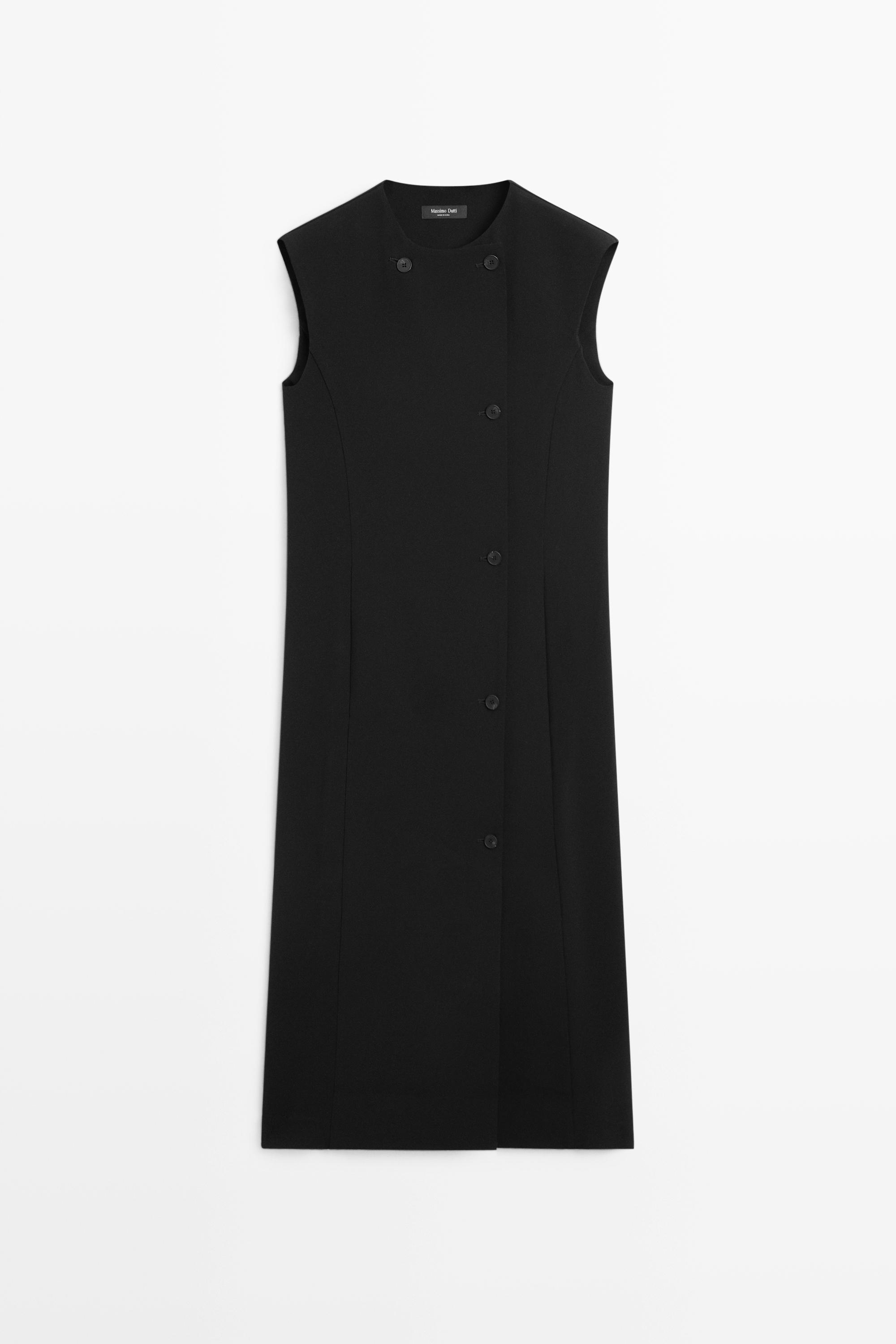 Buttoned midi dress