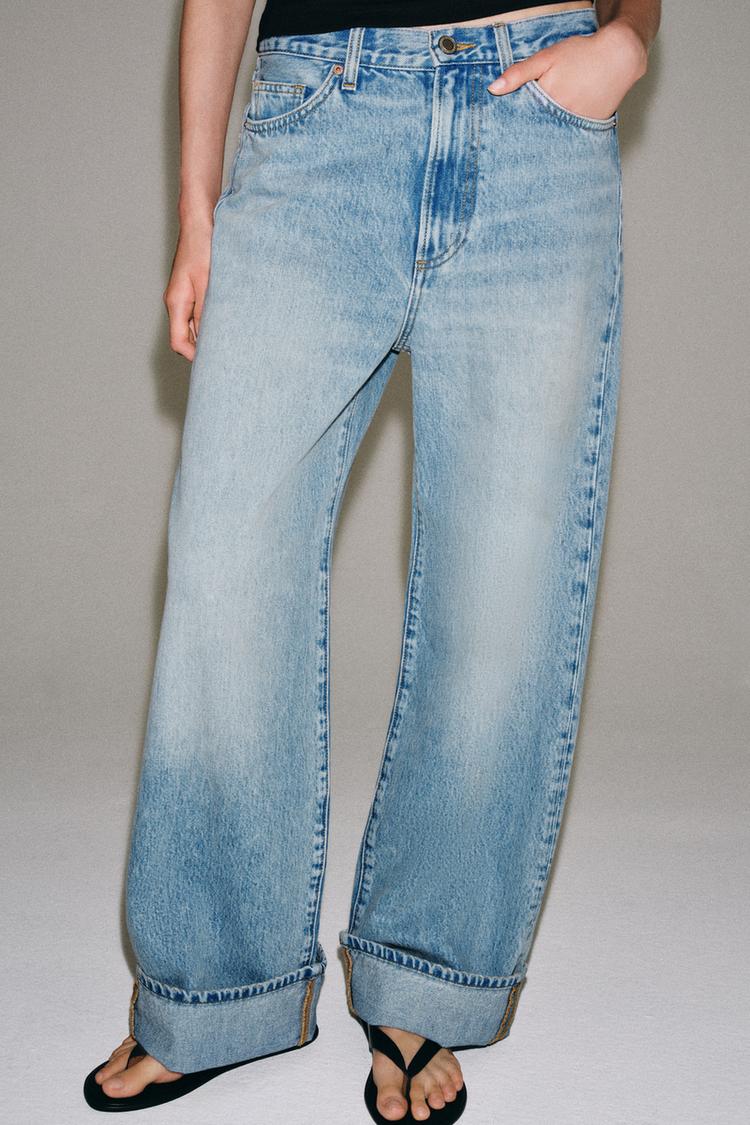 Jeans holgados de tiro medio de la colección ZW 3