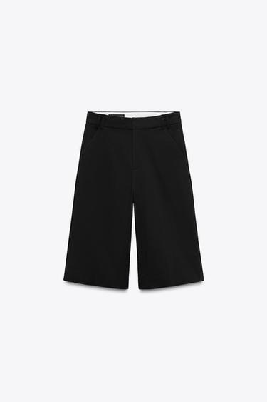BERMUDA À PASSANTS - Noir de Zara - Image 1