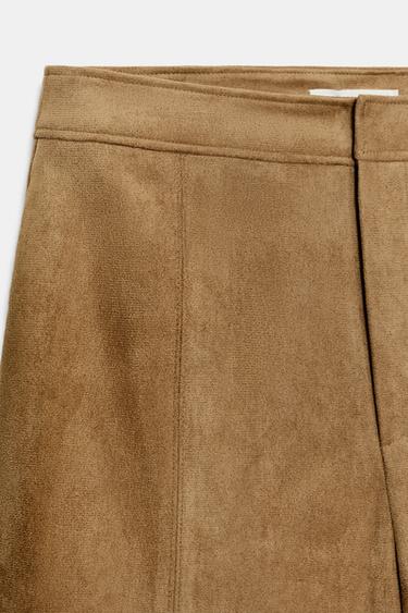 BERMUDA LONG EFFET DAIM - Camel moyen de Zara - Image 7