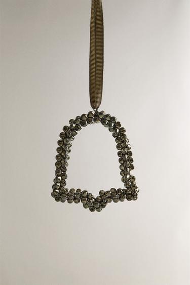 BELL CHRISTMAS TREE DECORATION WITH SLEIGH BELLS - Green by Zara