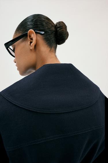 BELTED LINEN BLEND TRENCH COAT - Navy blue by Zara