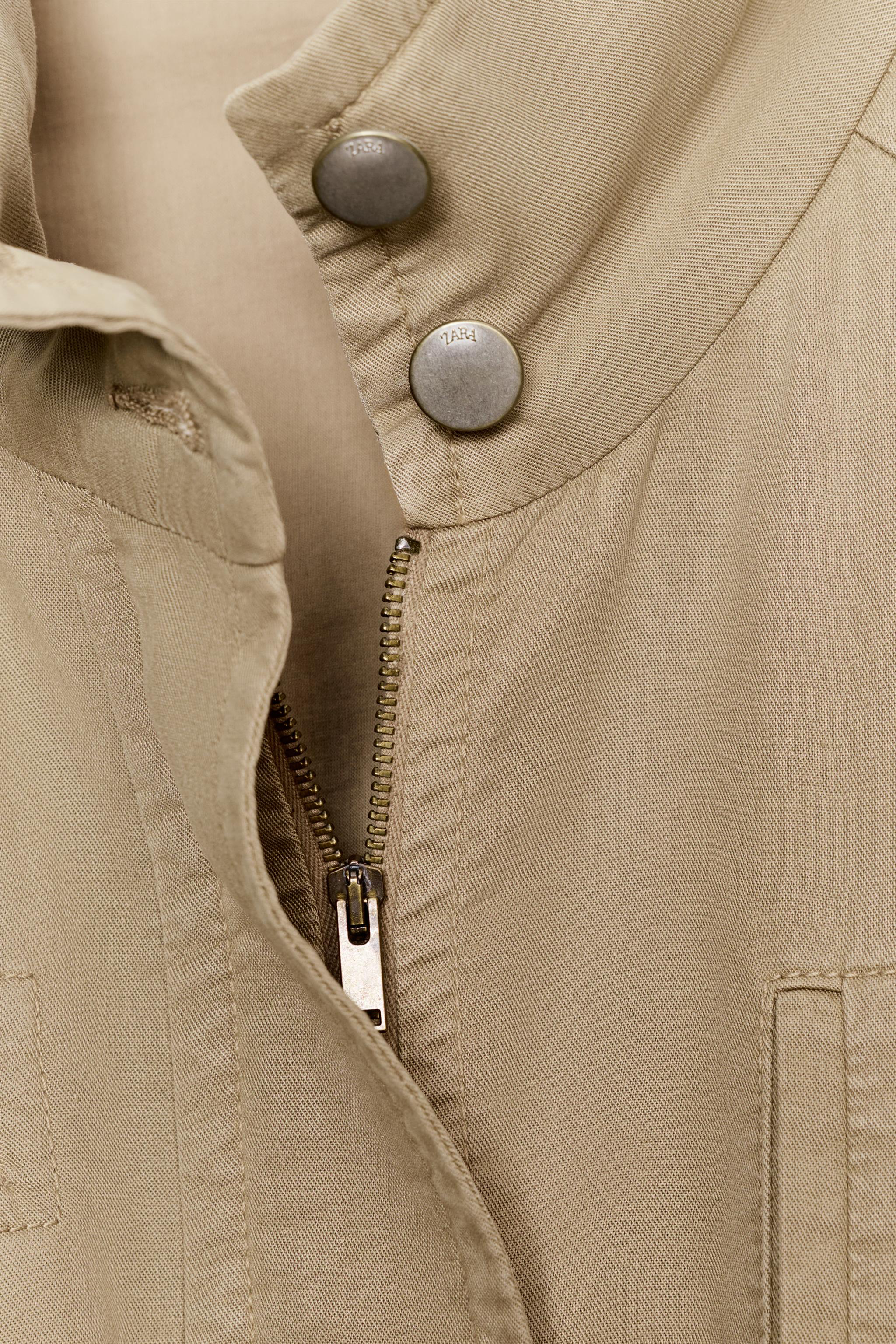 BLOUSON LONG À COL MONTANT