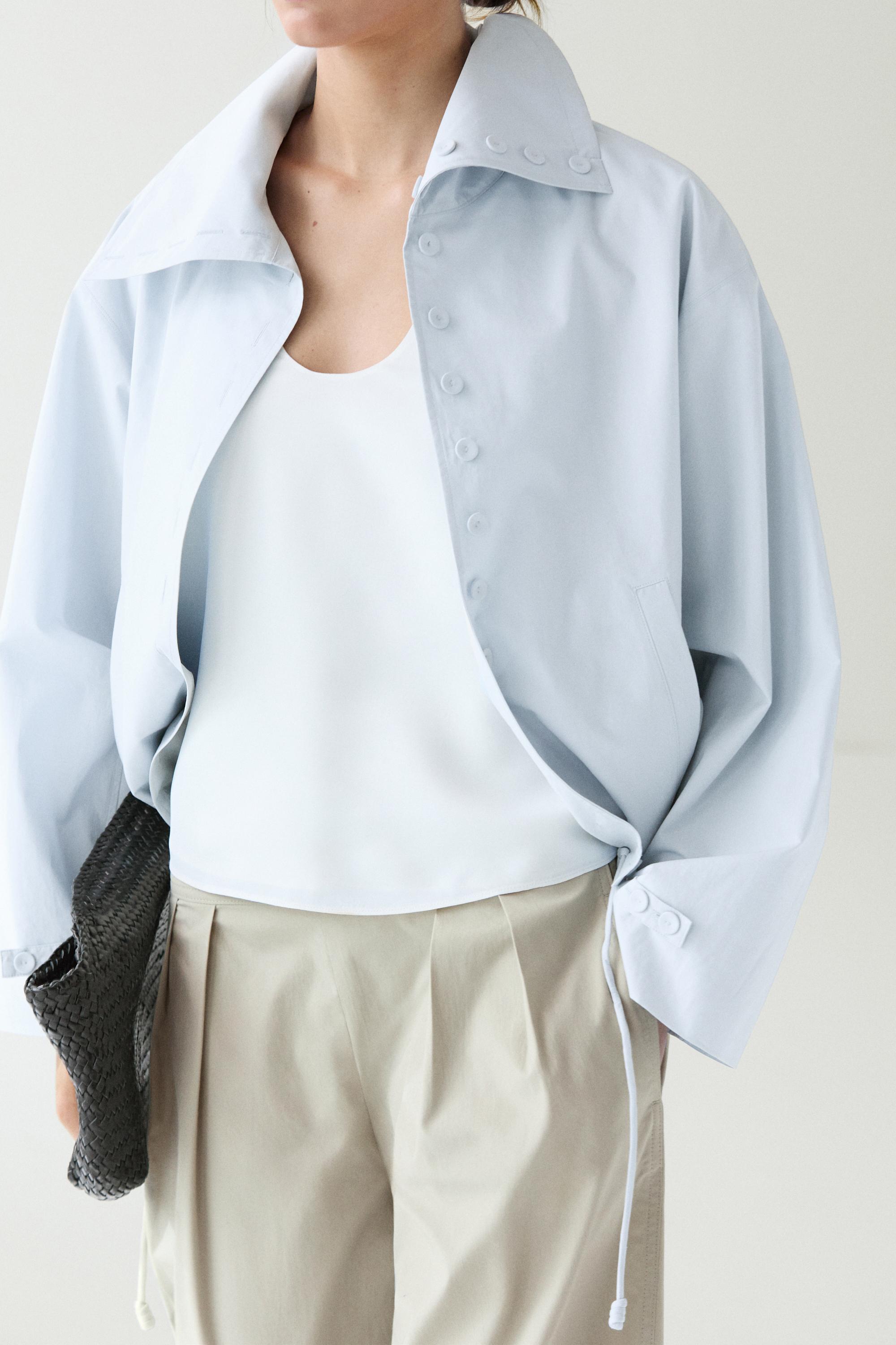 Cropped button jacket