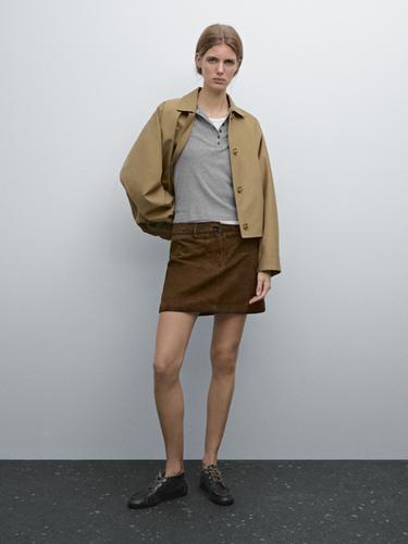 Zara Double collar T-shirt with buttons - Gray - Image 0